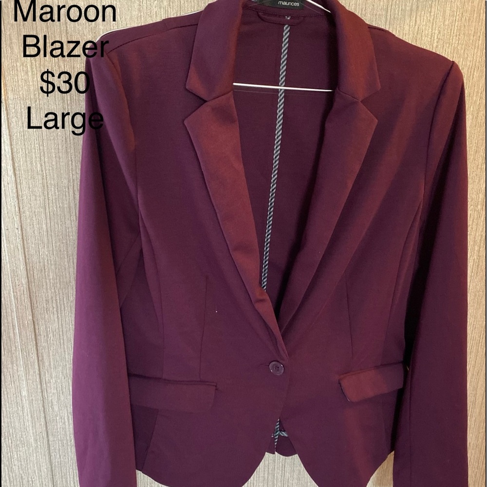 Maurices Maroon blazer